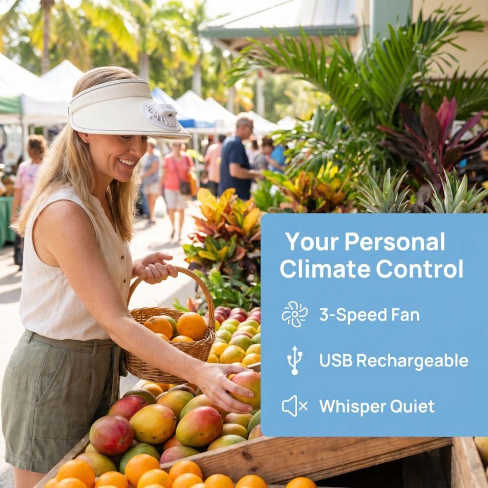 USB Charging Fan Solar Powered Fan Hat Large Brim Sun Protection Hat Wide Brim Sun Hat Outdoor