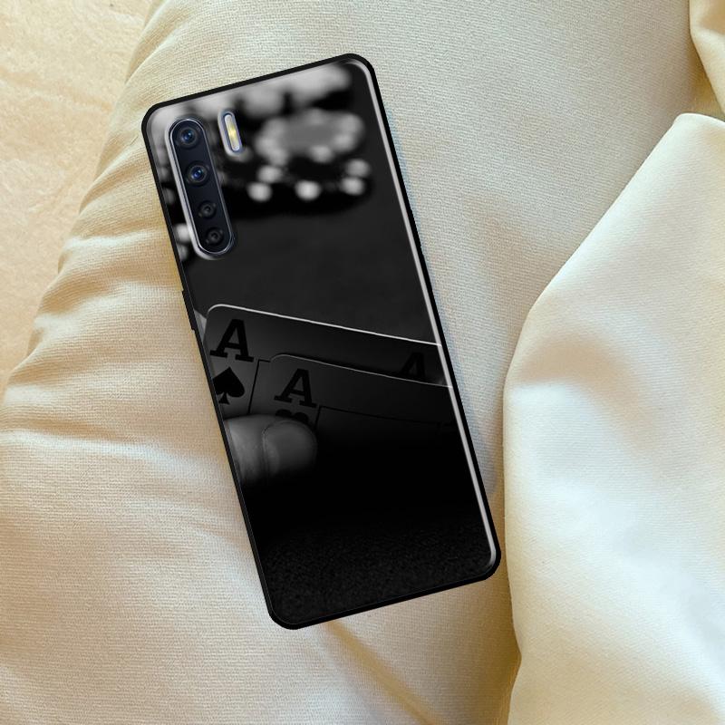Spades Poker Play Cards Ace Art For OPPO A74 A54 A94 A15 A17 A77 A79 A58 A78 A98 A5 A9 A16 A76 A96 A52 A72 A53S A57S Case