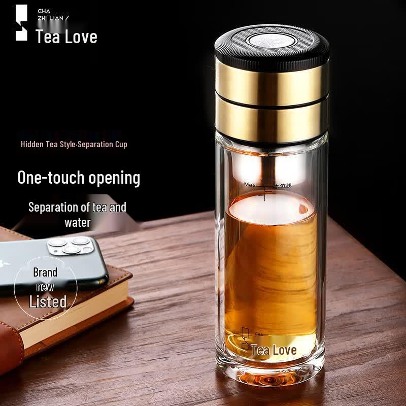 Tea Love Portable Tea Infuser Glass Travel Mug