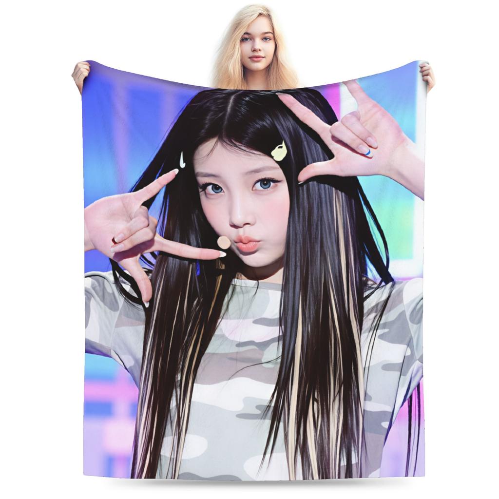W-Wonhees-S Super Real Me Warm Soft Blanket Girls Boys Plush Throw Street Trend Outdoor Flannel Bedspread Sofa Bed Cover
