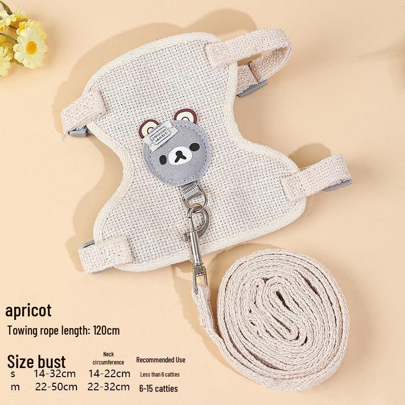 Adjustable Anti-Escape Cat Harness with Cute Pattern - Outdoor Pet Leash