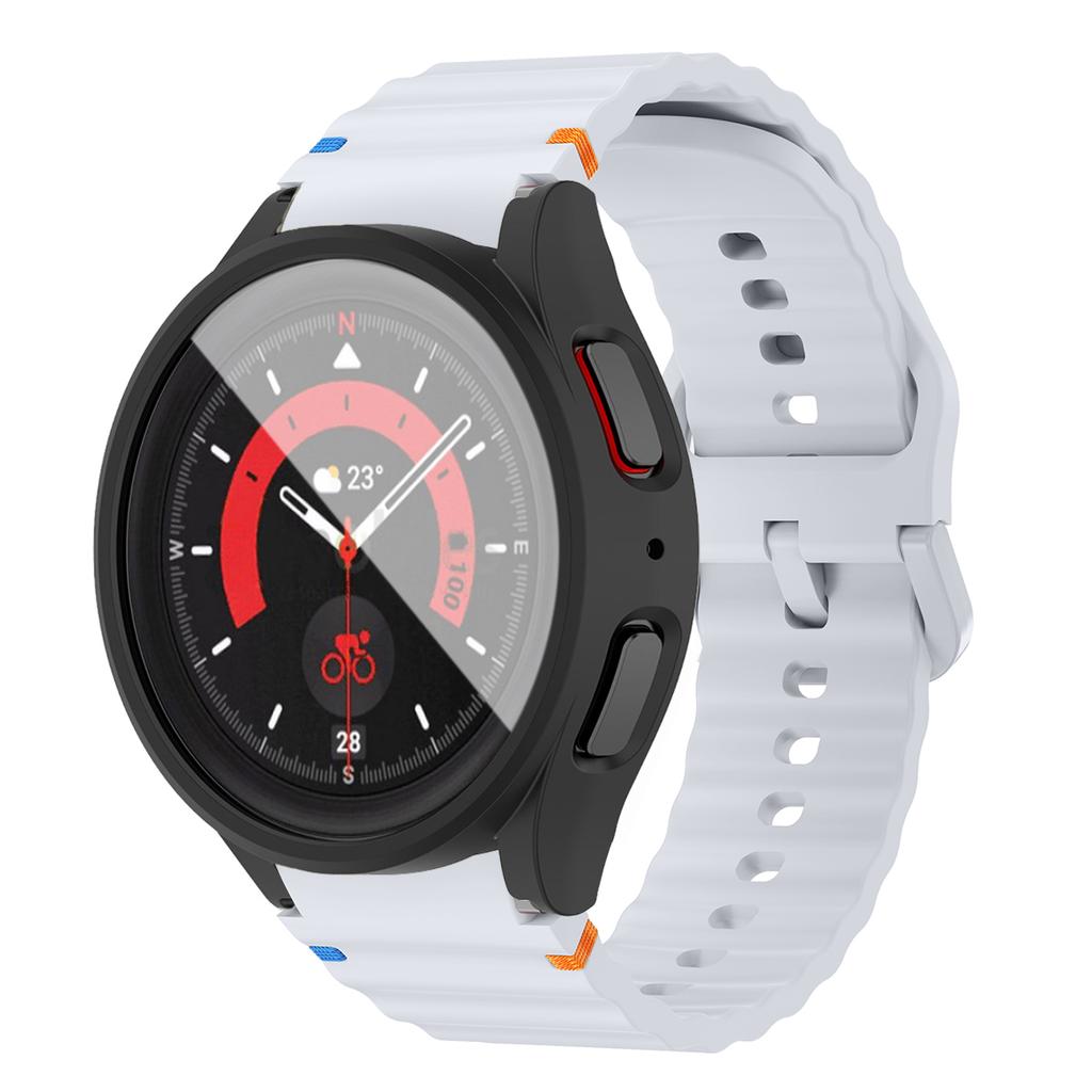 Soft Silicone Strap+PC Case for Samsung Galaxy Watch 7 6 5 4 40 44mm PC Screen Protector Cover Sport Band for Samsung  Watch 7