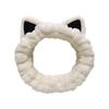 Elastic Women Shower Hairband Face Washing Headband Cute Kitten Plush Face Wash Hairband Home Makeup Headband
