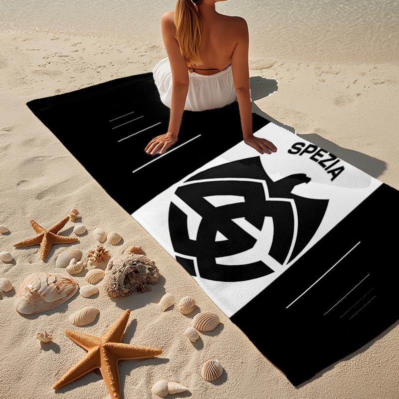 1PC Spezia Fc Crest Design Beach Towel - Soft, Absorbent Microfiber, Lightweight, Ideal for The Beach, Parties, Travel, Camping fan gifts