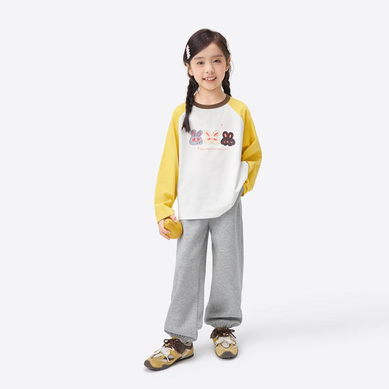 Little Yinman Girls' Cute Rabbit Print Long-Sleeve T-Shirt