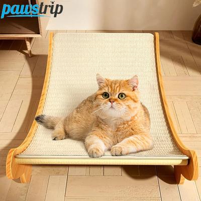 Houten Kat Scratcher Sisal Kat Krabplank Slijpen Klauw Speelgoed voor Katten slijtvaste Kat Krabpaal Kitten Fauteuil