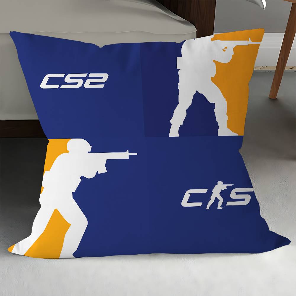 C-Counter-S-Strike CS 2 LOGO Cushion Cover Decorative Pillow Sofa Home Decor Case Pillow Cases