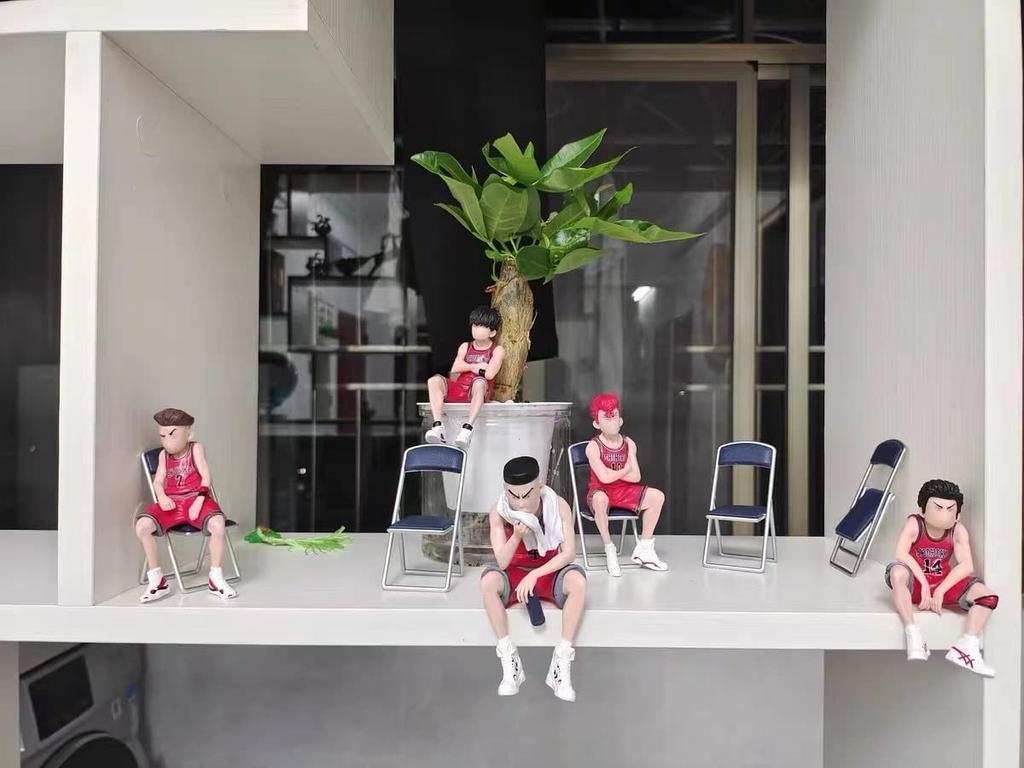 Hanamichi Sakuragi Ryota Miyagi Mitsui Hisashi Rukawa Kaede Figure Model Toys Anime Figure Complete Action Figure 5pcs 7-8cm Slam Dunk Kaede Rukawa