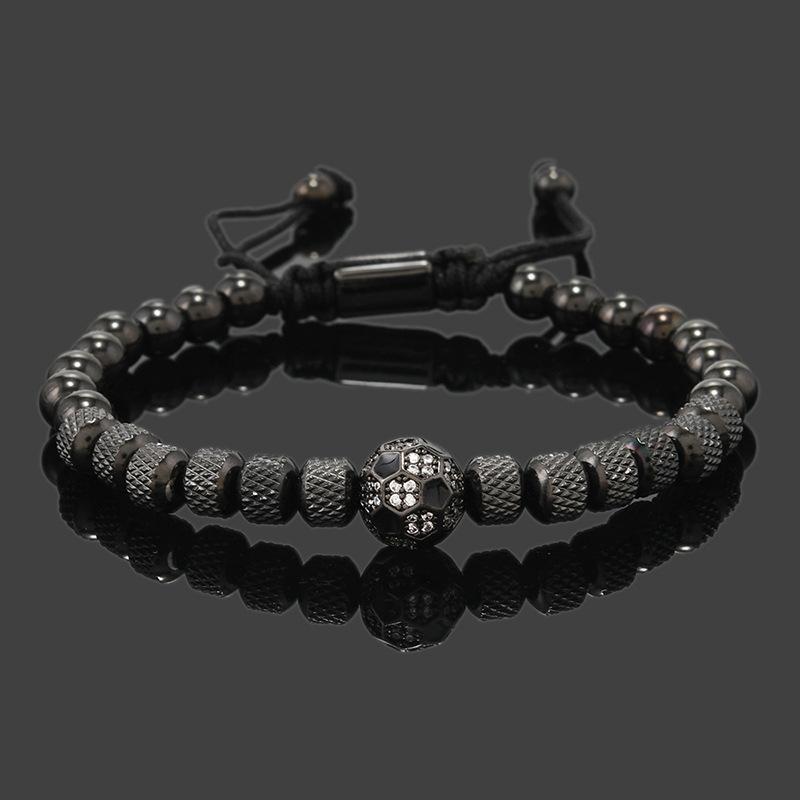 

Football Theme Jewelry Bracelet for Men Trendy Holiday Gift чорний