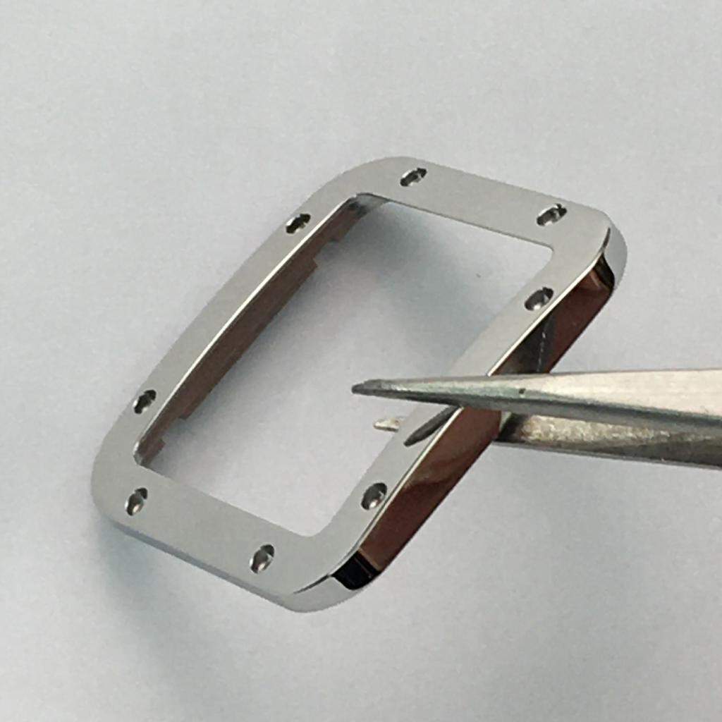 Santos Stainless Steel Watch Case for Mechanical Watches - Fits 2824, Complete Set