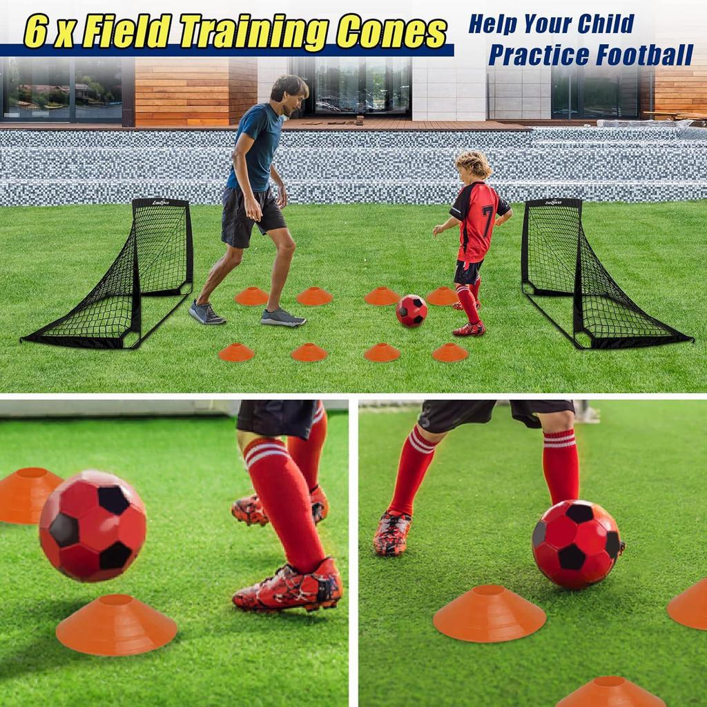 Children's Football Goal Net - Multiple Colors, Ideal for Beginners