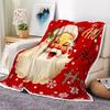 Santa Claus Funny Cute Gold Christmas Decorative Throw Blanket - Soft Lightweight Fuzzy Plush Fleece Blanket and Throws for Xmas