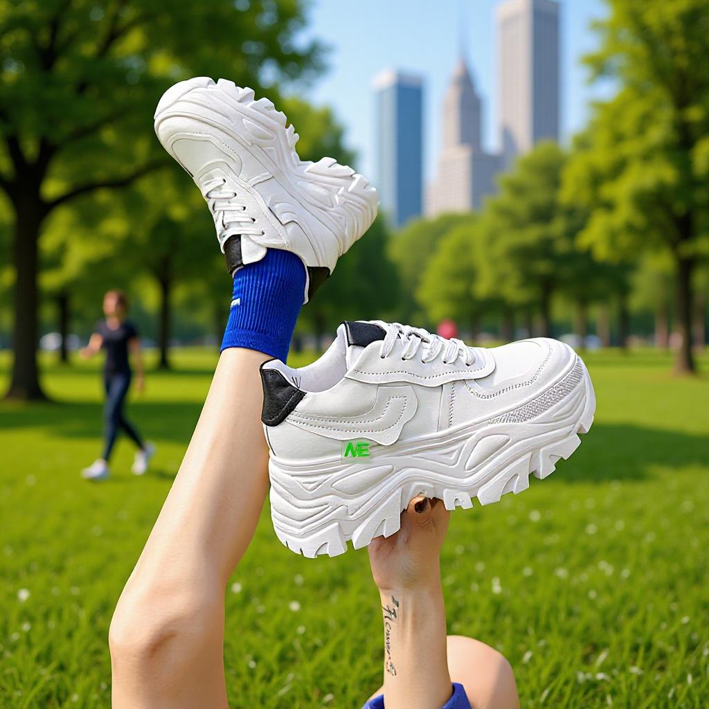 Little white shoe women's 2025 spring and autumn new thick-soled versatile casual muffin sports women's shoes inner height increase dad shoes women