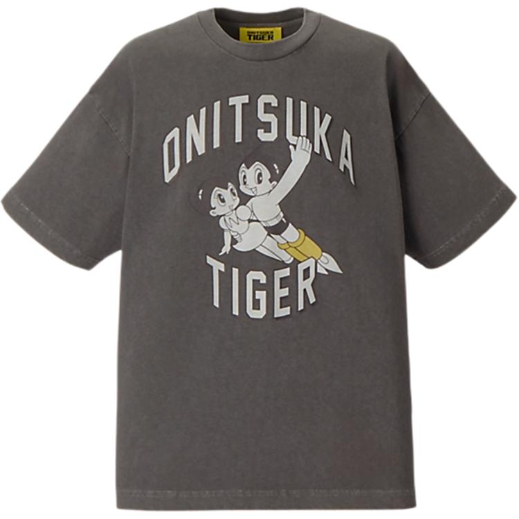 Onitsuka Tiger Loose Fit Printed Round Neck T-Shirt Unisex Tops 2183B574-020