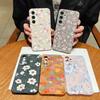 White Flowers Print Case For Samsung A18 A57 A37 A17 A56 A36 A26 A16 A55 A35 A25 A15 A54 S21 FE S22 S23 S24 Plus S25 S26 Ultra Silicone Cover