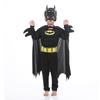 Kids' Batman Vampire Muscle Costume for Halloween Parties - Luminous Black Bat Design for Stage Performances