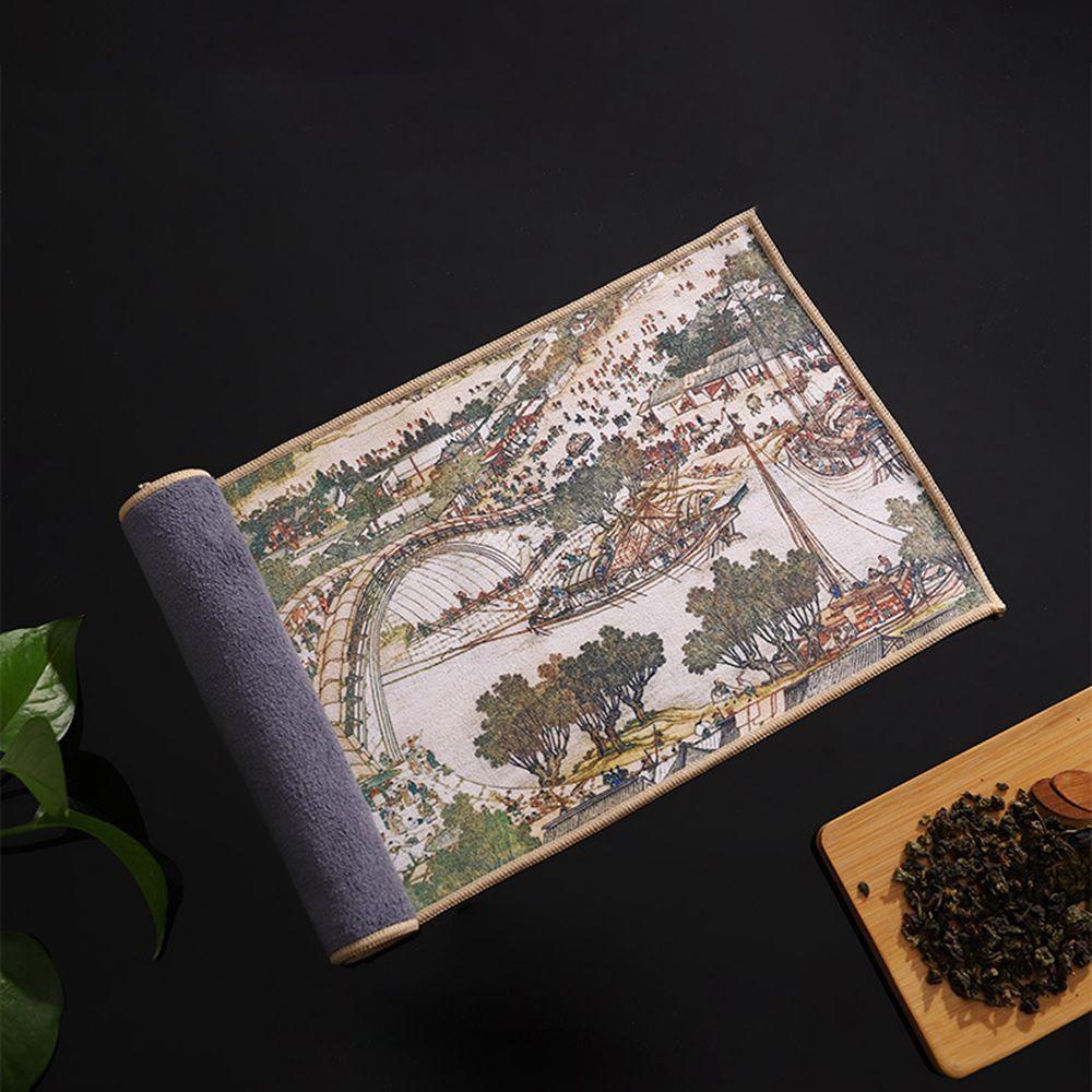 Chinese Household High-end Tea Set Accessories Professional Tea Towel Tea Napkin Table Mats Rag