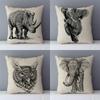 Cushion Home Decorative Pillows Elephant Kola Elk Printed Animals Pillowcase 45x45cm