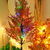 Solar Cypress Tree Stake Lights IP65 Waterproof Multicolor LED Outdoor Holiday Decor Lamp