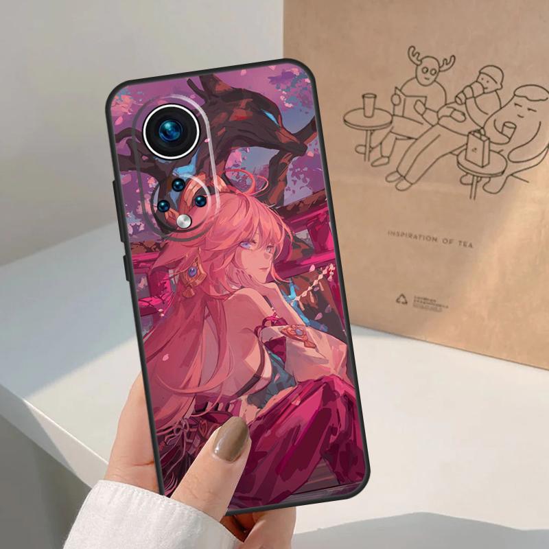 Yae Miko Genshin Impact For Honor Magic 8 7 6 5 Pro Case For Honor X9d X9c X9b X9a X8c X8b Win 200 400 50 70 90 Lite