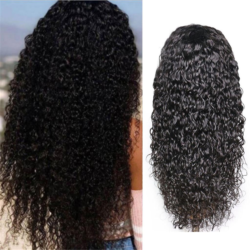 Wig Curly Female Big Wave Black Water Ripple Long Curly Hair High Temperature Silk Wig Headgear Curly Black Hair Head