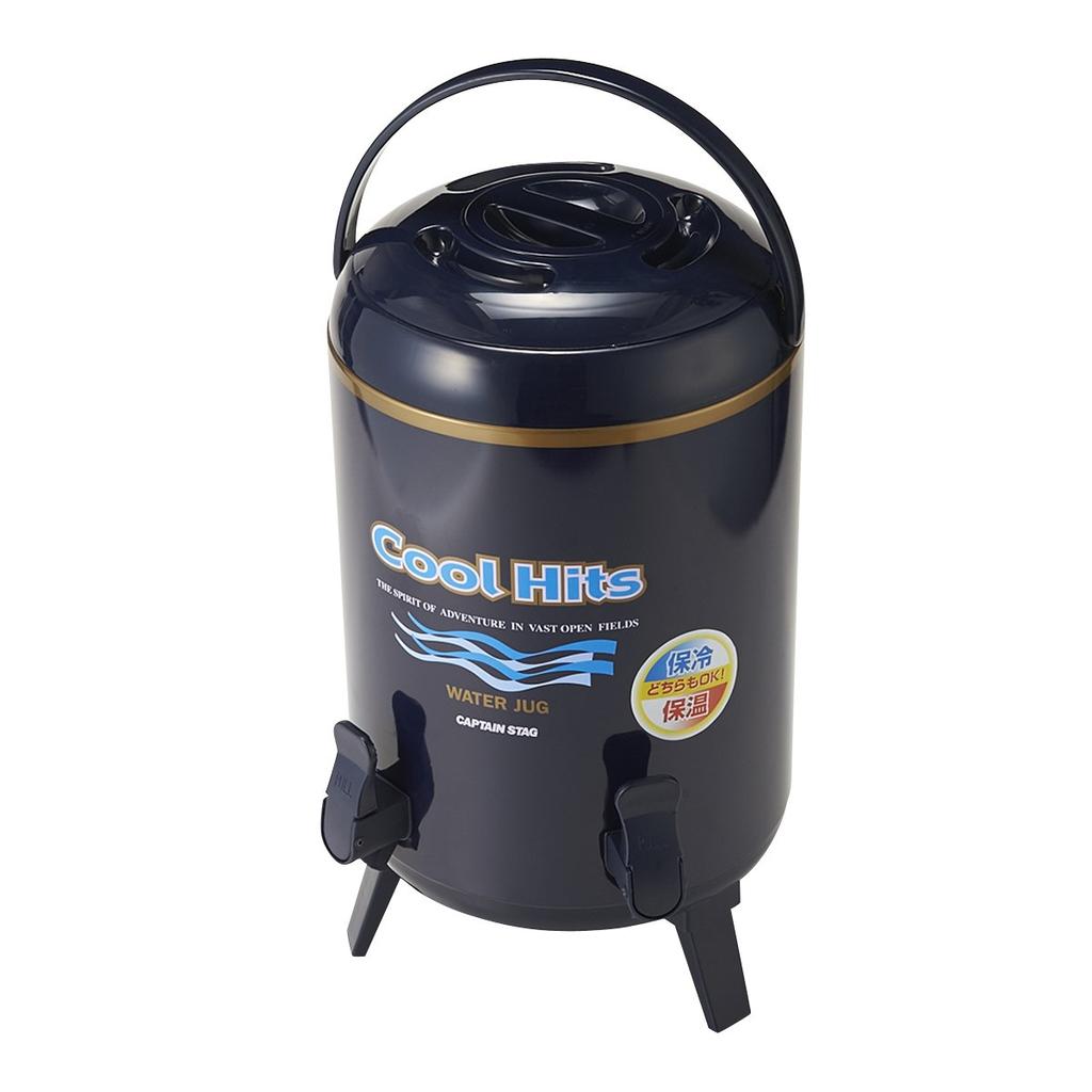 CAPTAIN STAG Cool Hits Twin Cock Water Jug 10L (Navy) M-5034