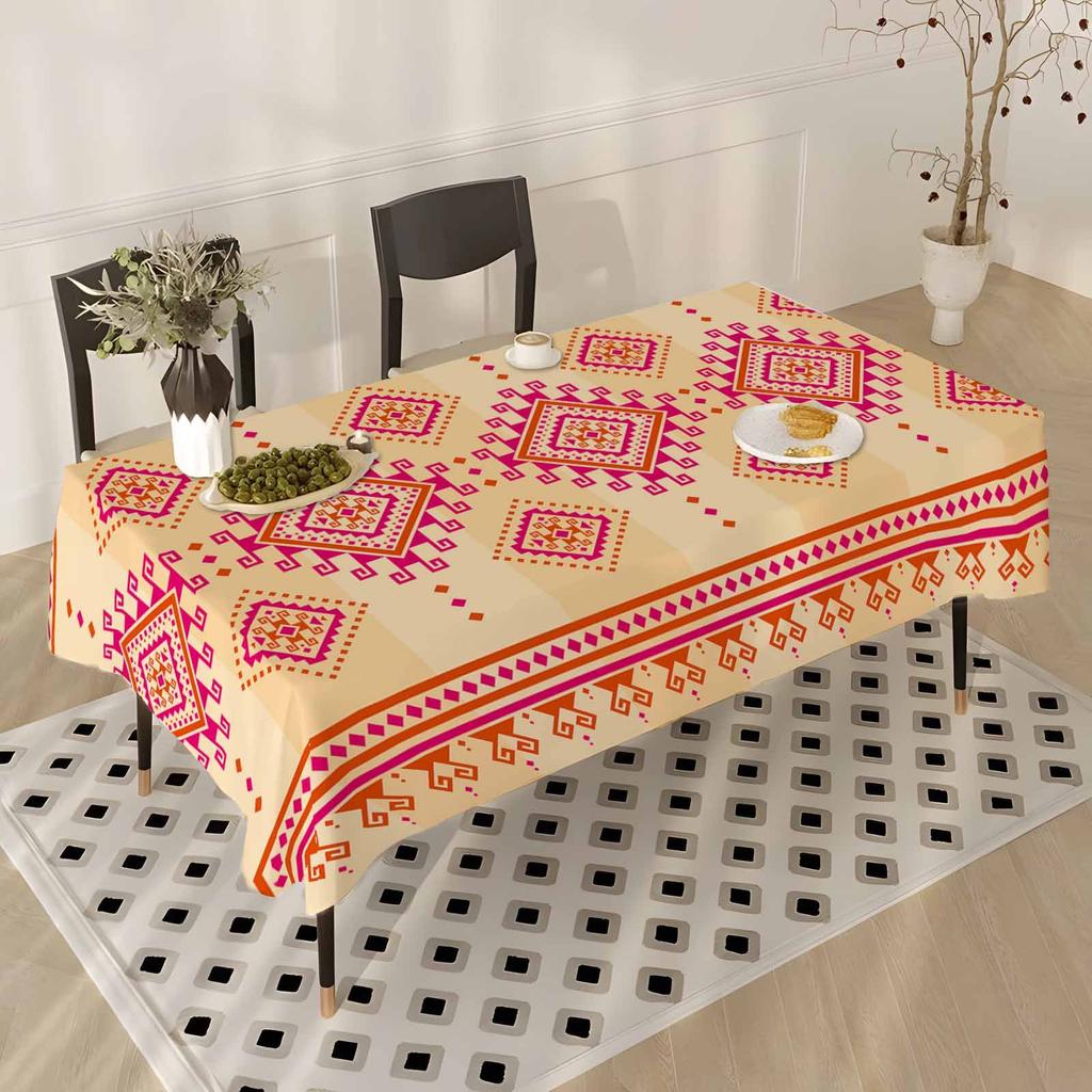 Ethnische Einfache Esstischdecke Retro-Muster Haushalts-Esstisch Couchtisch Tischdecke Tischmatte