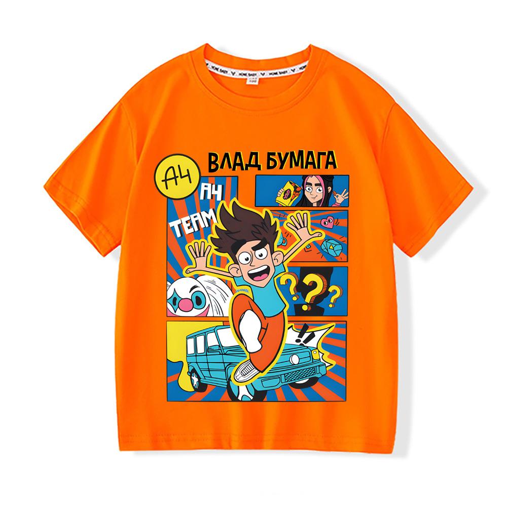 Kids Clothes A4 T-shirt Short Sleeve Tops Girls Boys Tshirt Y2k Tees A4 Summer Anime Tees Tops