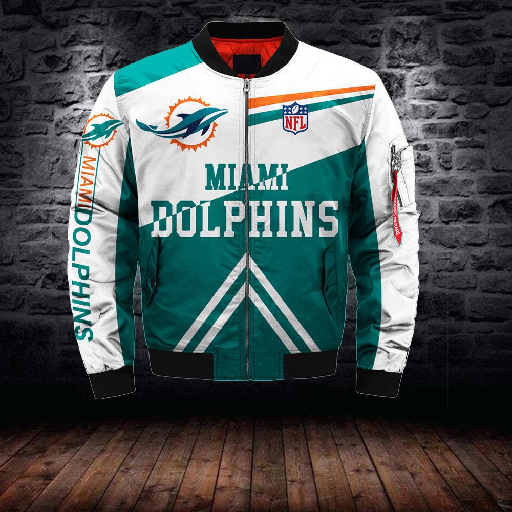 Men's 3D Dolphin Print Zipper Jacket NFL Flight Suit
