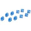 10 Stück 10-seitige Würfel mit weißen Zahlen Weise Lehrwürfel für Spiele Bildung Unterhaltung Blau