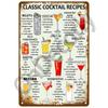 Retro Drink Plaque Art  Beer Wine  Whiskey Decor for Bars  Man Caves