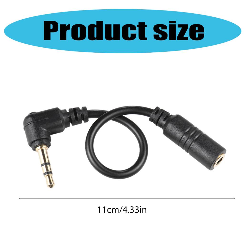 Przedłużacz audio 3,5 mm z wtyczką kątową 90 stopni do użytku z mikrofonem zewnętrznym Kabel adapterowy