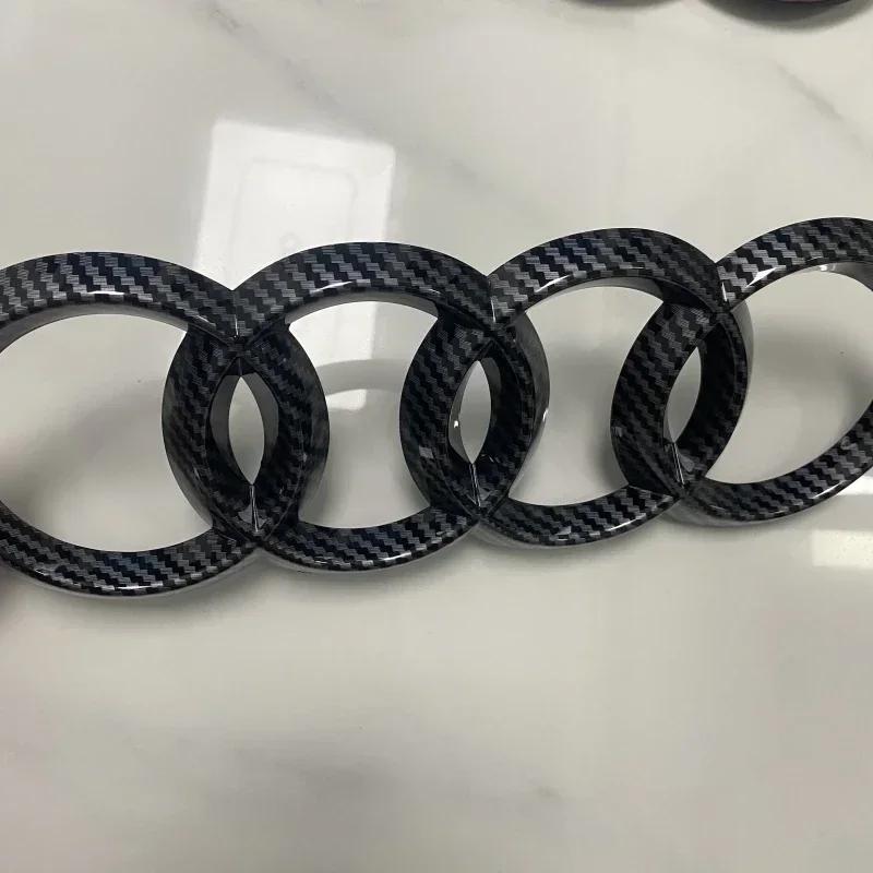 hot A7 2012-2023 4 Ring Logo ABS Directly Covered Emblem Car Hood Front Grill Rear Trunk Emblem Badge A7 Refit Accessory