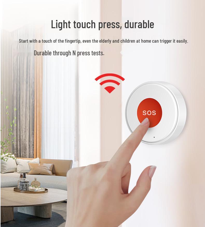 Graffiti WiFi SOS Button: One-Touch Help & Smart Home Alerts Via Tuya App