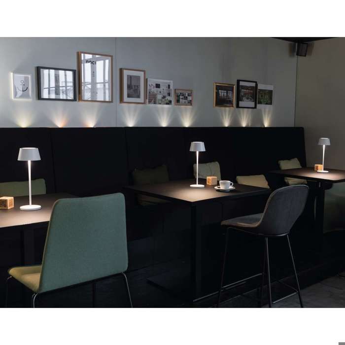 Maulnina lampe led à pile - dimmable - pied - intérieur et extérieur - blanc - 1 pièce - 12 x 12 x 34 cm - maul