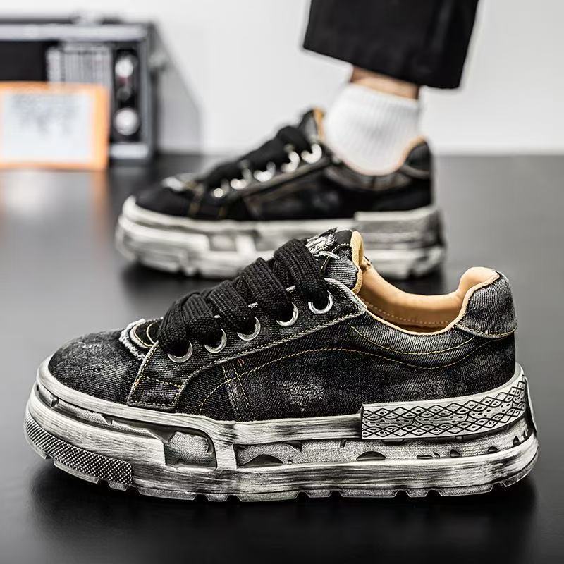 Men's Old-fashioned Denim Canvas Shoes Casual Sports Dad Shoes Trendy Shoes