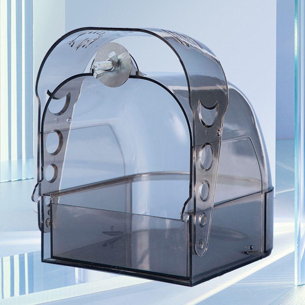 

Anti-Slip Parrot Bathtub Wall Mount Parakeet Bathing Tub Practical Bird Shower Box Pet Cage прозрачный