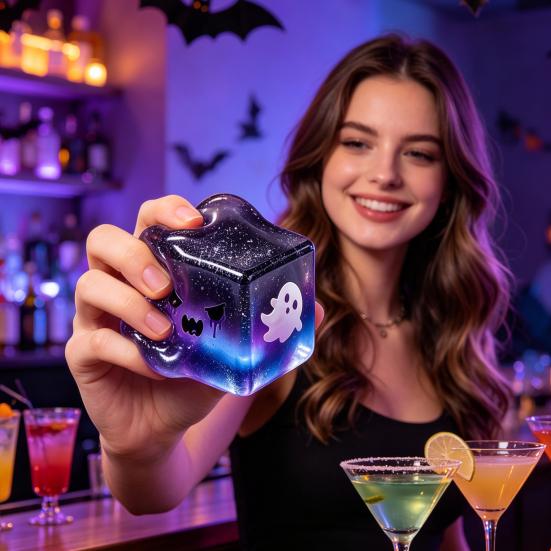 Stresswürfel Fidget Spielzeug Halloween Spielzeug, Geist Kürbis Augapfel Quetsch Partygeschenke Angstlinderung Sensorisch