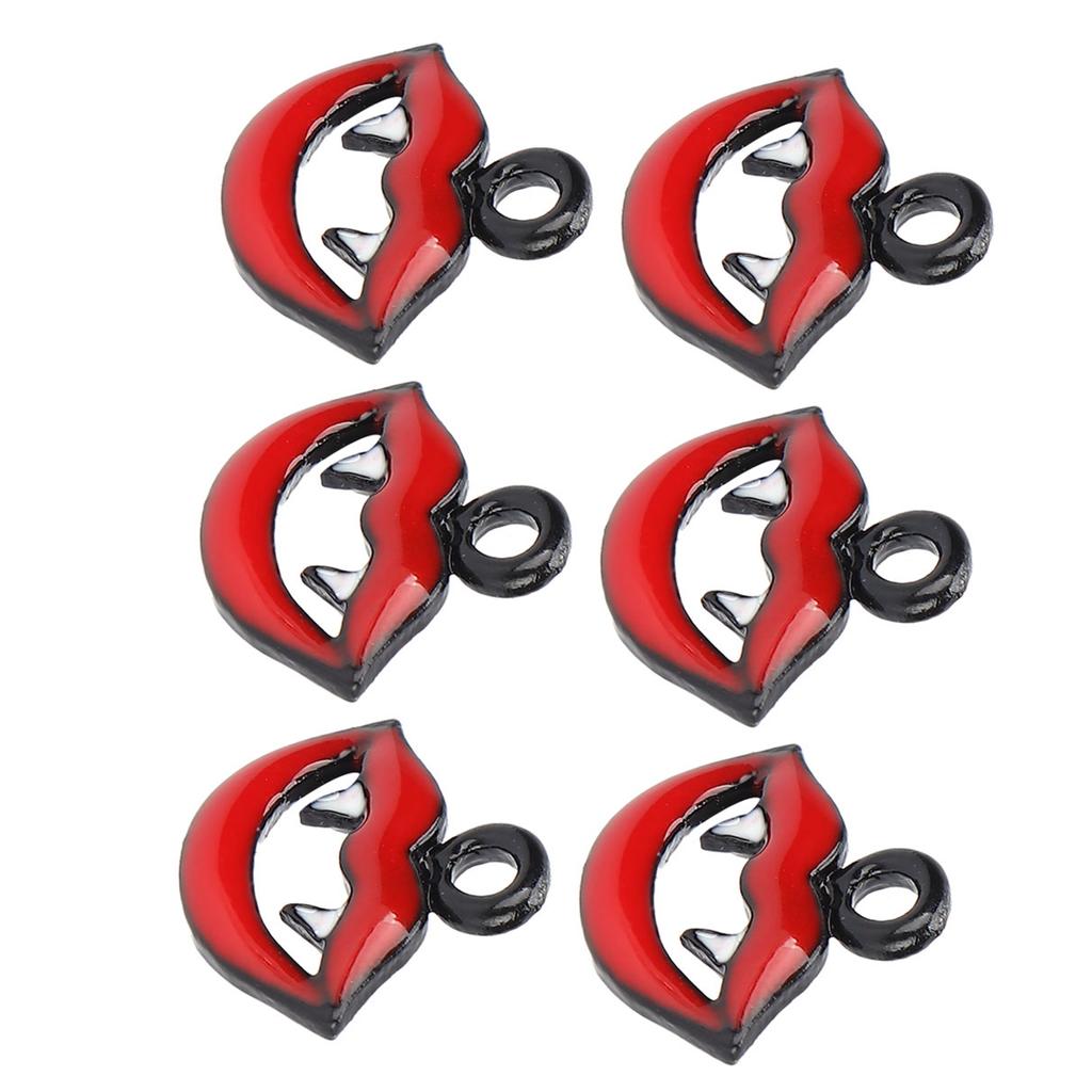 20pcs Alloy Lip Pendants DIY Halloween Pendant for Bracelet Necklace Jewelry Making