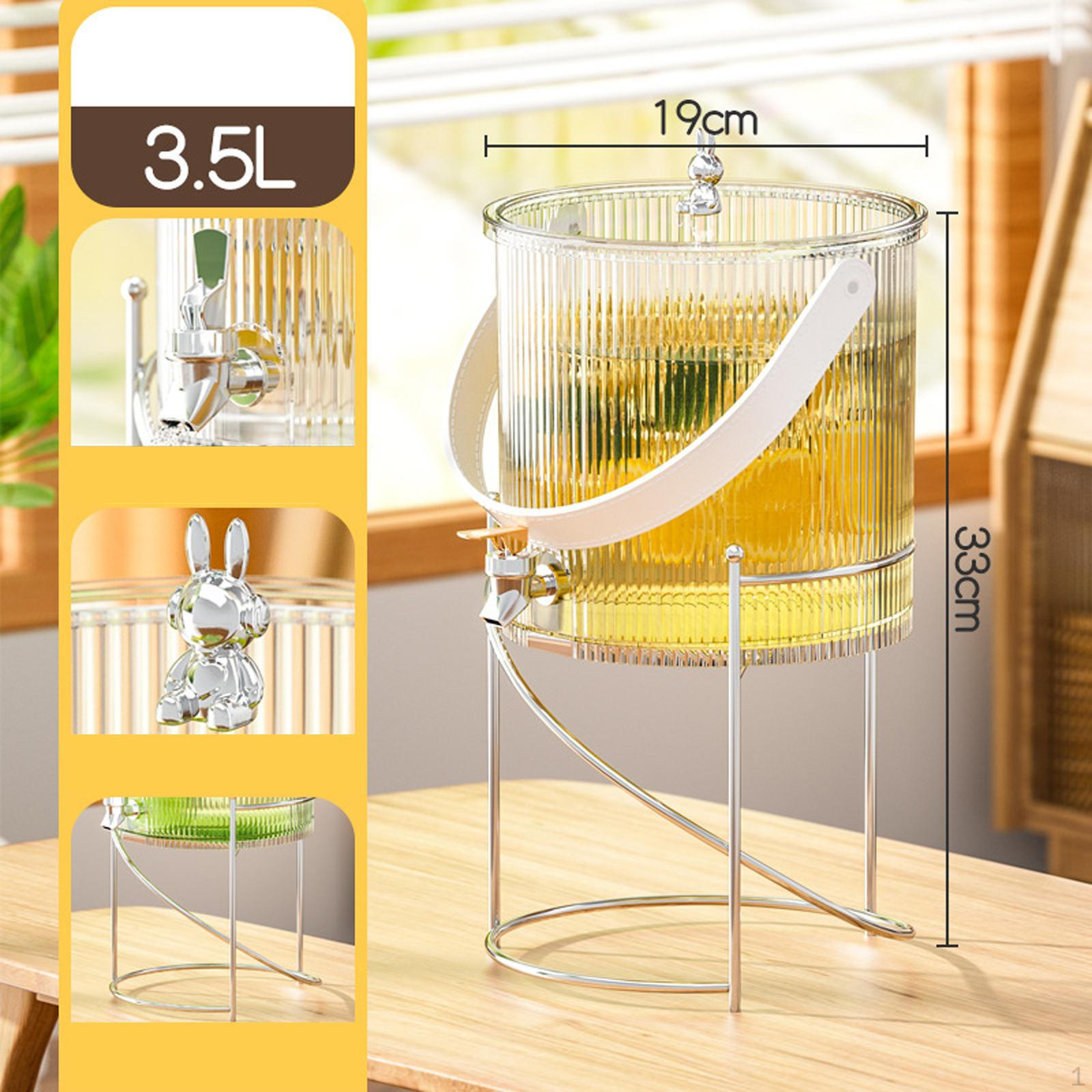 

Диспенсер для напитков Кувшин для холодной воды с краном-чайником, прочный контейнер 19cmx33cm 3.5L_White and Bracket