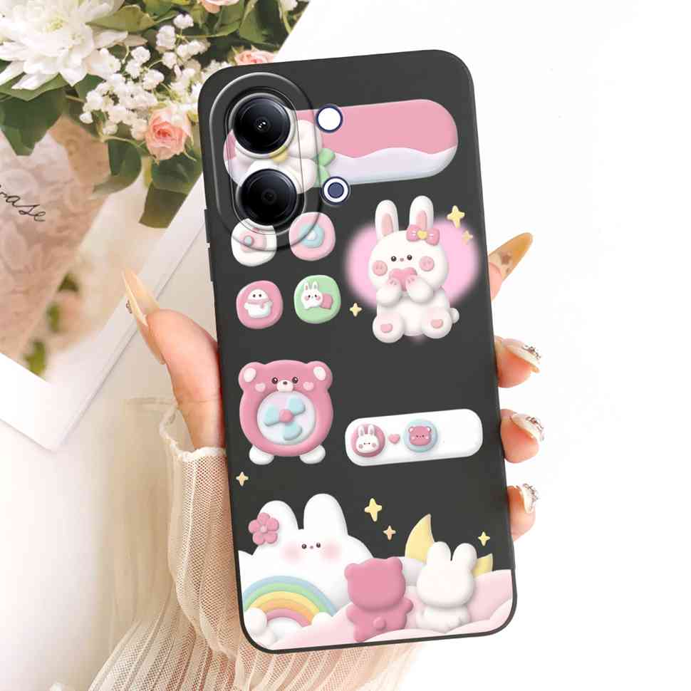Colorful Printed Cartoon For vivo Y05 4G 6.74" Case Silicone Back Cover Shockproof For Vivo Y11D VIVO Y05 4G Phone Cases Bumper