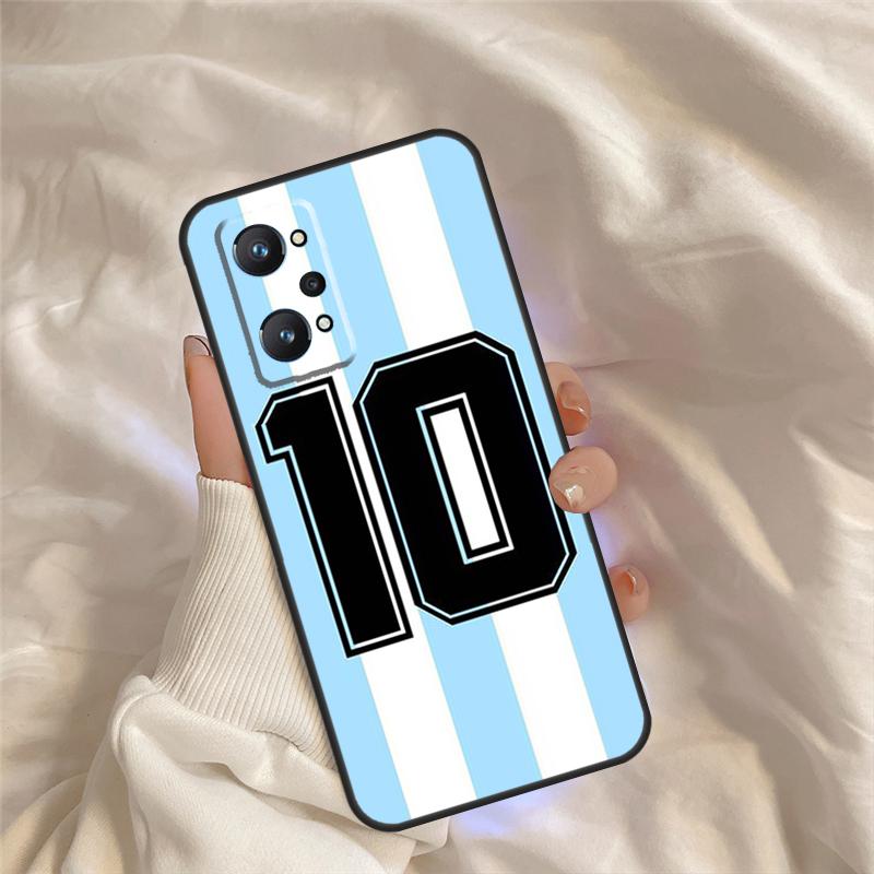 Number 10 Football For Realme C55 C35 C33 C31 C30 C25 C21Y C15 C11 GT Neo 5 3 2 Realme 9 10 11 Pro Plus Case