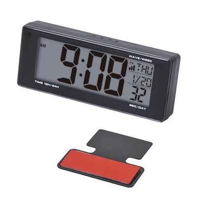 Car Digital Clock, Light Radio-Controlled Clock, WA79, Battery-Operated, Radio-Controlled, Blue LED Backlight