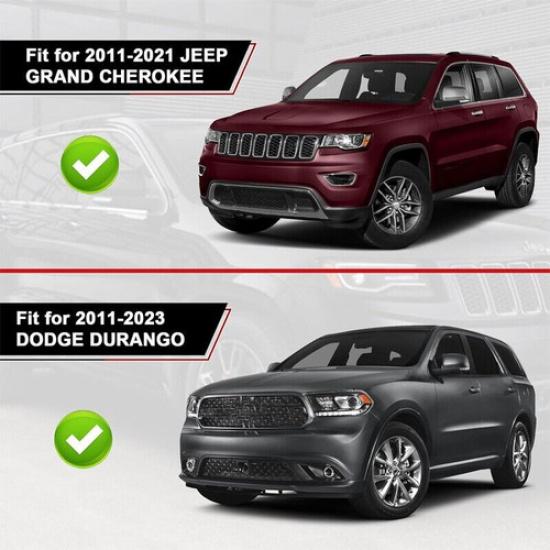 Pair Chrome Side Mirror Cover Cap For Jeep Grand Cherokee Durango 2011~