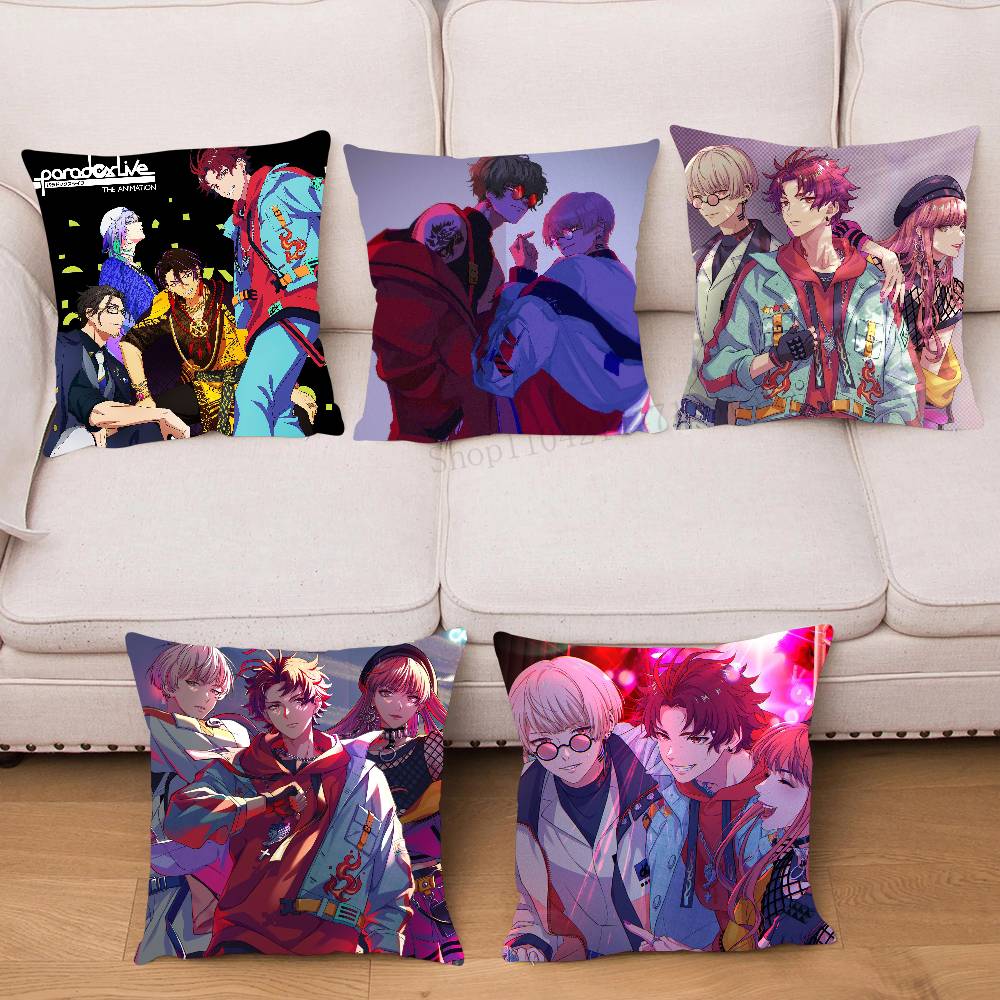 Anime Paradox Live THE ANIMATION Pillow Case Fashion Square Pillowcase Bedroom Sofa Room Ins Decoration Leisure