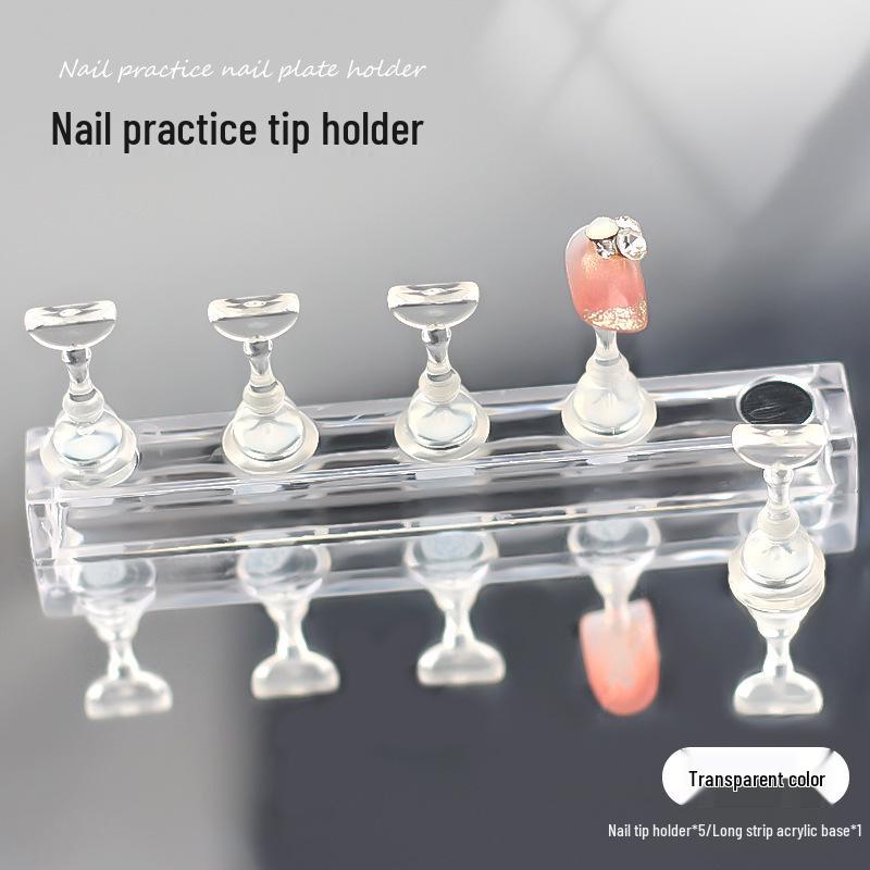 

Магнітна підставка для практики манікюру з акриловою основою та тримачами для стразів