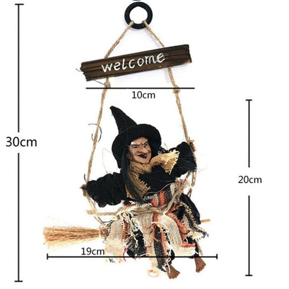 Spooky Props Haunted House Props Witch Dolls Home Door Bar Club Decor Halloween Hanging Ghost