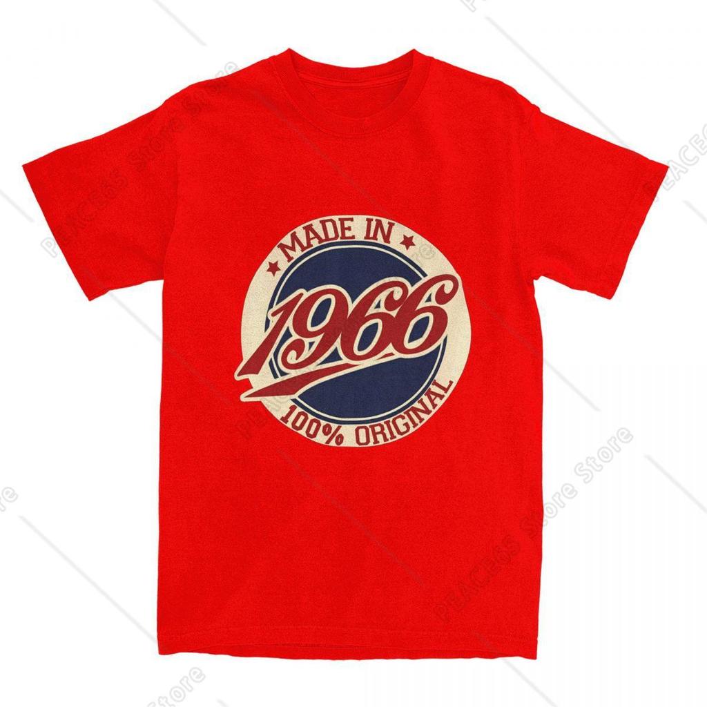 Made In 1966 Card T Shirt Summer Vintage Awesome T-Shirts Cotton Hip Hop Tee Shirt For Men's Short Sleeve Pattern Top Tees