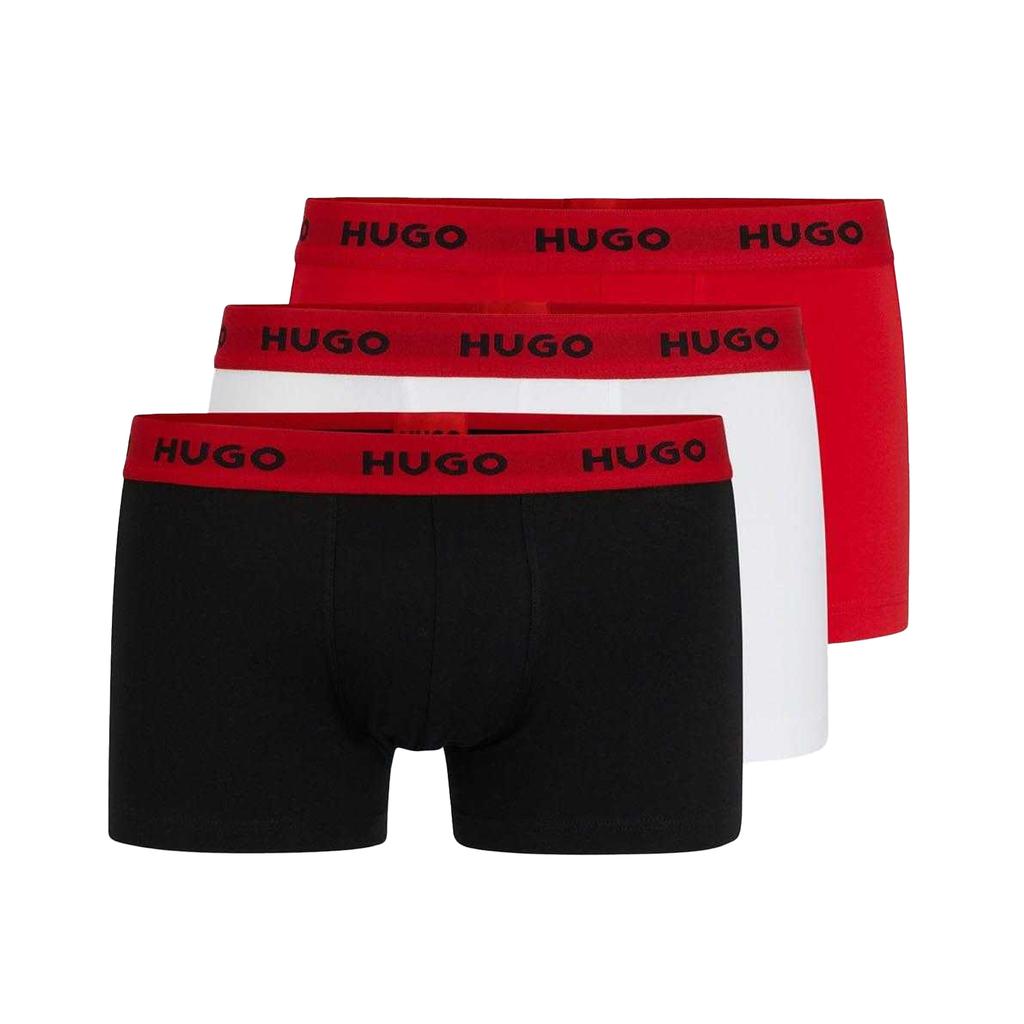 Hugo Mens Plain Cotton Blend Boxer Shorts (Pack of 3)