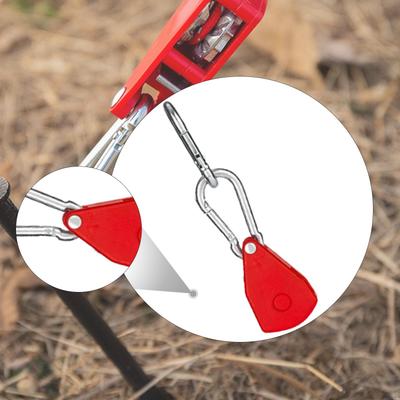 Alloy Ratchet Rope Tensioner with Carabiner, Tensioning Tool for Tent, Outdoor Umbrella